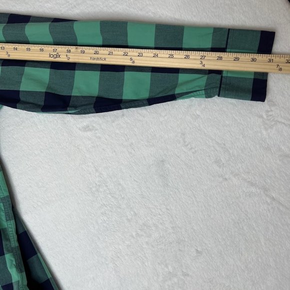 UNTUCKit Mens Green/Navy Blue Checkered Long Sleeve Button Down Shirt Size XL - Picture 6 of 7